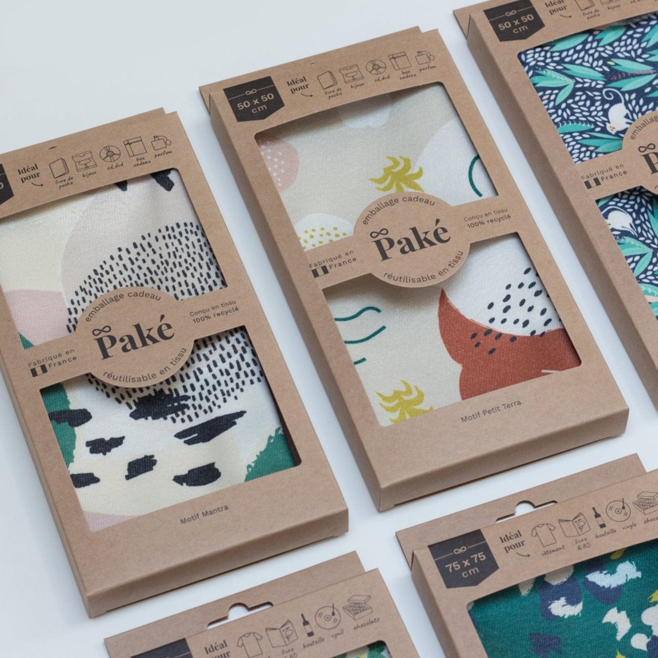 Paké Emballage cadeau - Furoshiki - Ecologique et responsable - Flower - Made In France